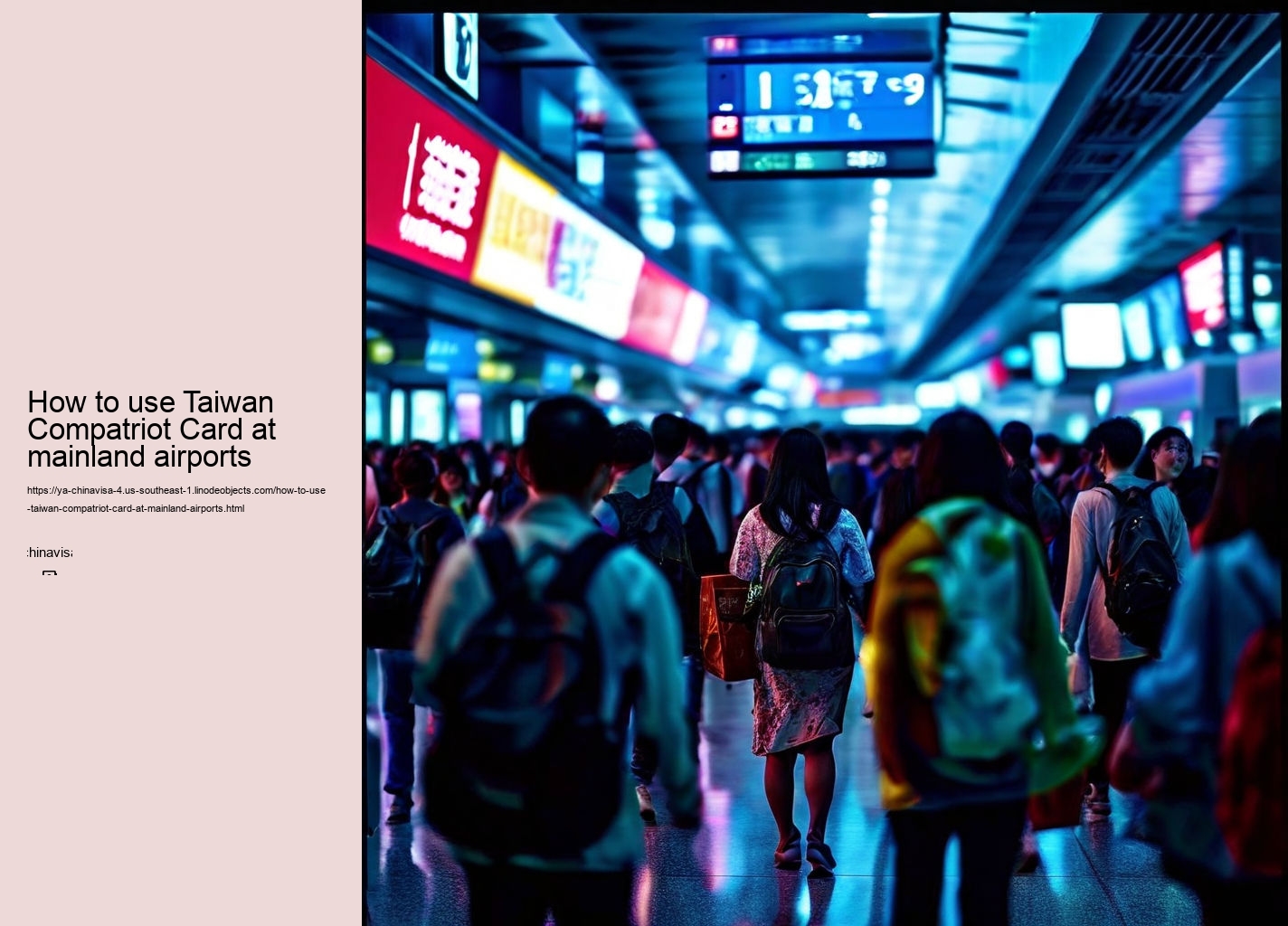 How to use Taiwan Compatriot Card at mainland airports